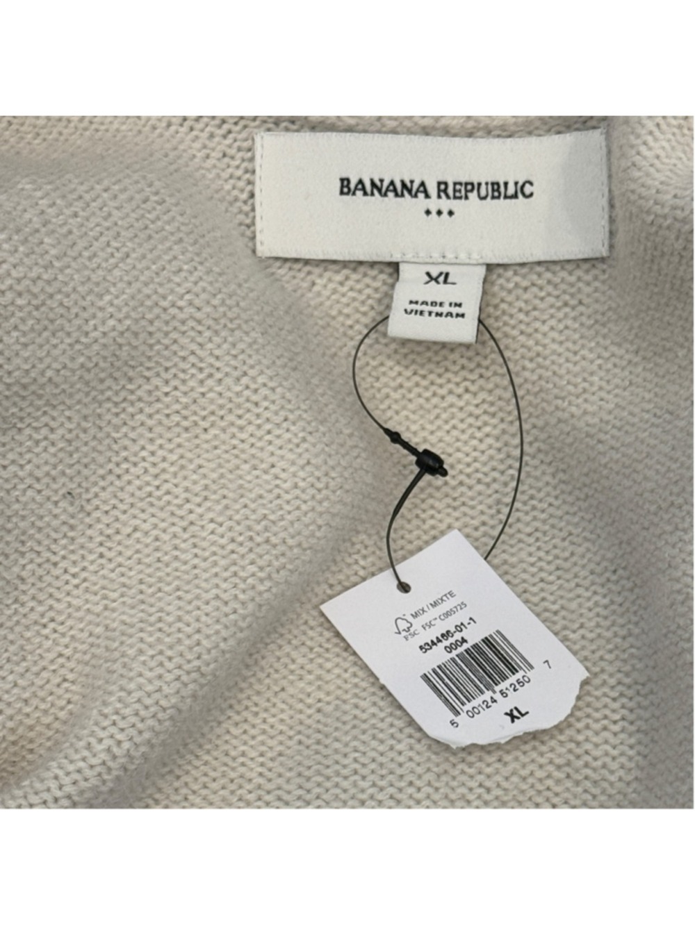 Banana Republic XL Wrap Midi Sweater Dress Transition Cream NWT - Picture 6 of 7